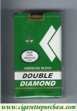 Double Diamond American Blend X-tra Menthol 100s cigarettes soft box